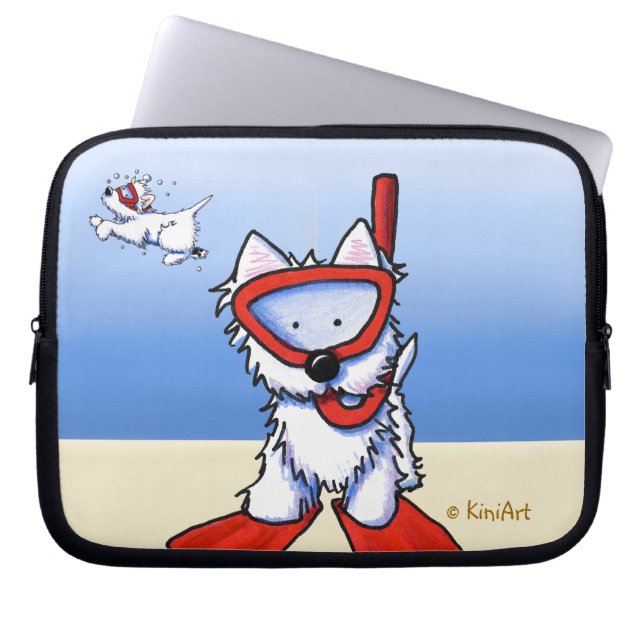 Snorkel Westies-laptophoes Laptop Sleeve (Voorkant)