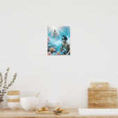 Snorkelaar verrast poster (Keuken)