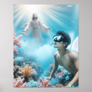 Snorkelaar verrast poster