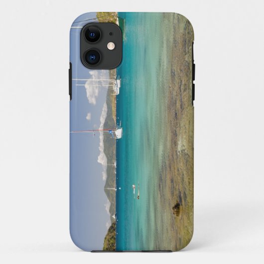 Snorkelaars in de idyllische baai Pirates Bight, B Case-Mate iPhone Case (Achterkant)