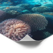 Snorkelen bij een koraalrif poster (Hoek)