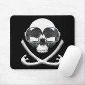 Snorkelen en Scuba Diving Pirate Skull Flag Muismat (Met muis)