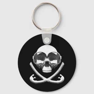 Snorkelen en Scuba Diving Pirate Skull Flag Sleutelhanger