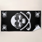 Snorkelen en Scuba Diving Pirate Skull Flag Strandlaken (Voorkant)
