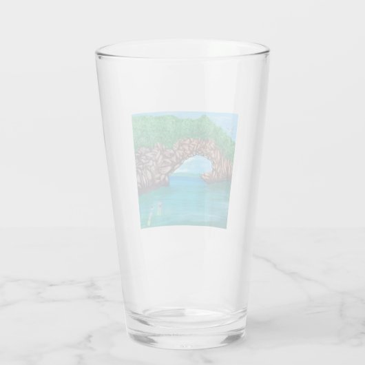 Snorkelen in de Paradise Glass Cup Glas (Achterkant)