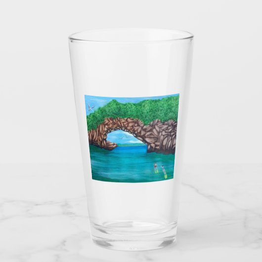 Snorkelen in de Paradise Glass Cup Glas (Voorkant)