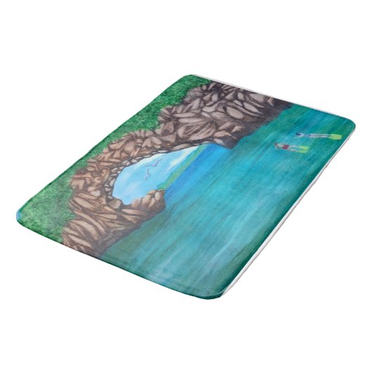 Snorkelen in het paradijs badmat (Gekanteld)