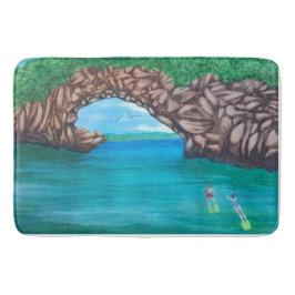 Snorkelen in het paradijs badmat