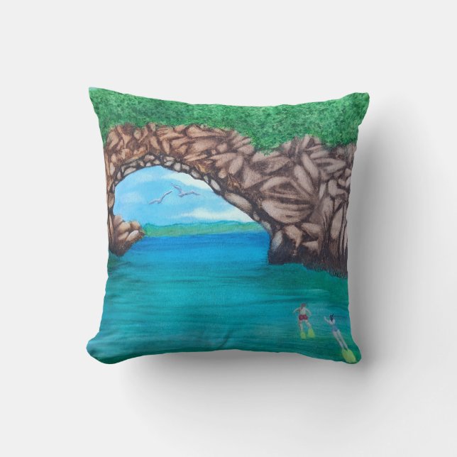 Snorkelen in het paradijs kussen (Voorkant)