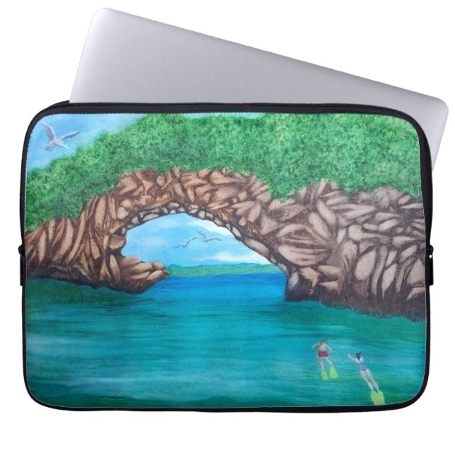 Snorkelen in het paradijs laptop sleeve (Voorkant)