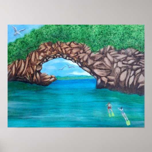 Snorkelen in het paradijs poster (Voorkant)