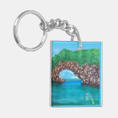 Snorkelen in het paradijs sleutelhanger (Voorkant Links)