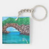 Snorkelen in het paradijs sleutelhanger (Achterkant)