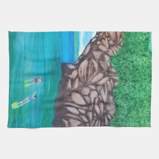 Snorkelen in het paradijs theedoek (Horizontaal)