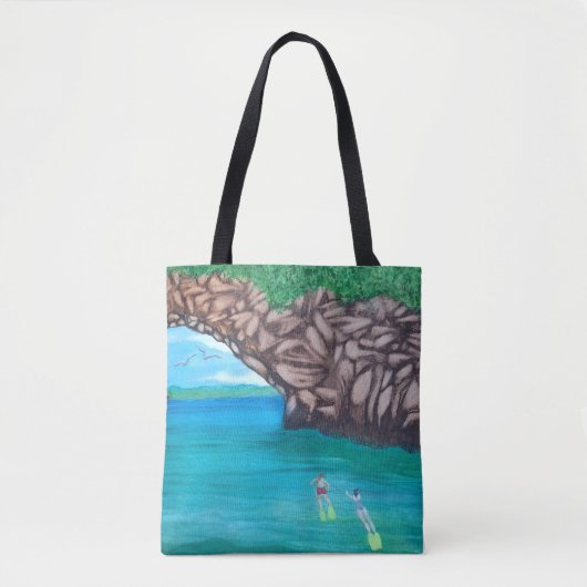 snorkelen in het paradijs tote bag (Voorkant)
