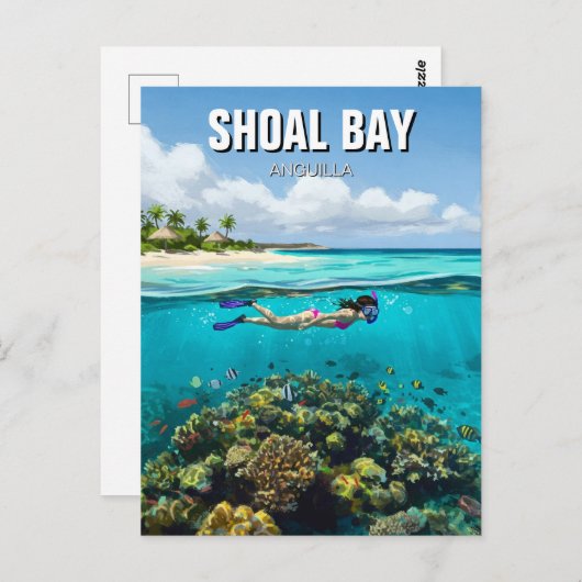 Snorkelen in Shoal Bay Anguilla Reizen Briefkaart (Voorkant / Achterkant)