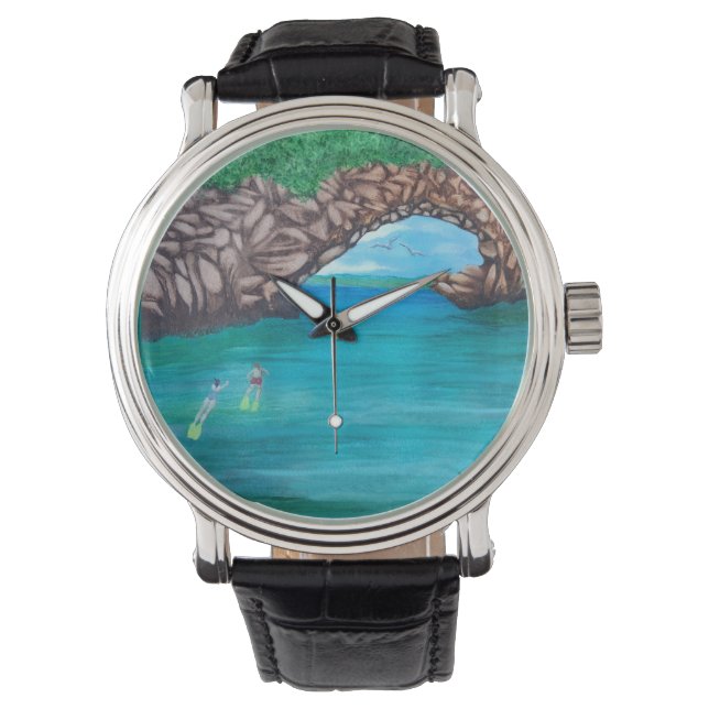 Snorkelen in Wonderland Horloge (Voorkant)