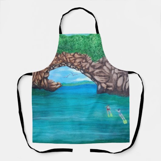 Snorkelen in Wonderland Schort (Voorkant)