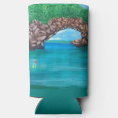 Snorkelen in Wonderland Seltzer Blikjeskoeler (Achterkant)