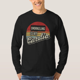 Snorkelen Is Mijn Cardio Vintage Retro Duikmasker T-shirt