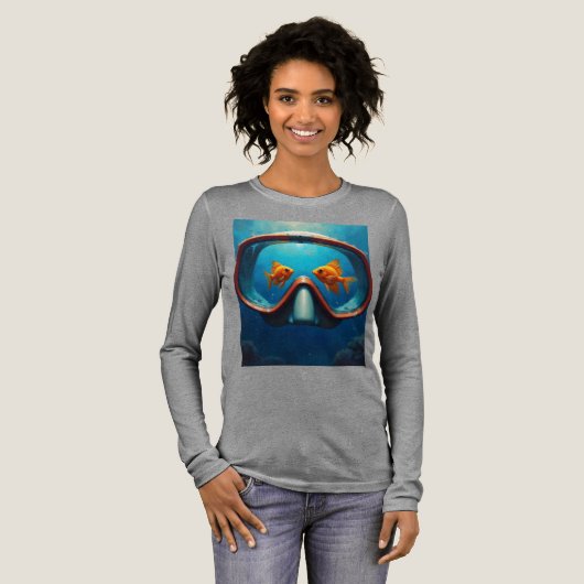 Snorkelen is mijn passie Tri-Blend shirt (Voorkant)
