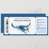 Snorkelen met Manta Ray Ticket Cadeaubon Kaart (Voorkant / Achterkant)