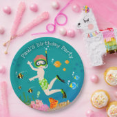 Snorkelen met tropische vis jongen verjaardagsfees papieren bordje (Feest)