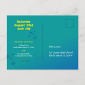 Snorkelen met tropische vis jongen verjaardagsfees uitnodiging briefkaart (Achterkant)