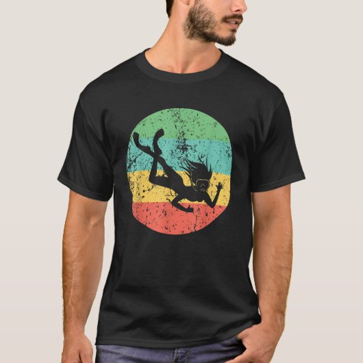 Snorkelen Retro Snorkeler T-shirt (Voorkant)