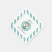 Snorkelen Teddy Bear Boy Baby shower Servet (Hoek)