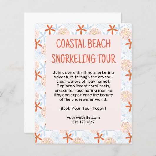 Snorkelen Tour Flyer Gedrukte Flyers (Voorkant / Achterkant)