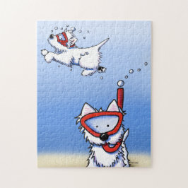 Snorkelen Westies KiniArt Puzzel