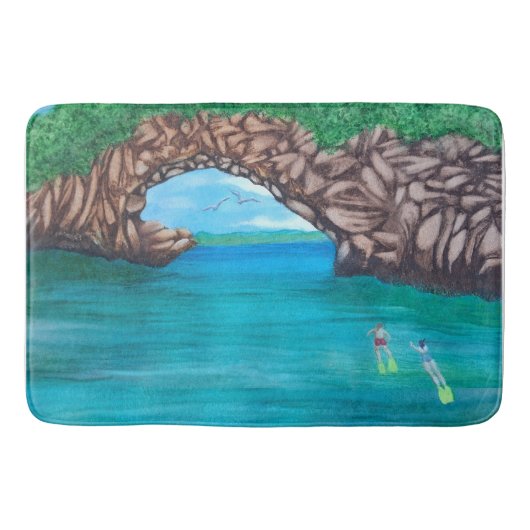 Snorkelen Wonderland Badmat (Voorkant)