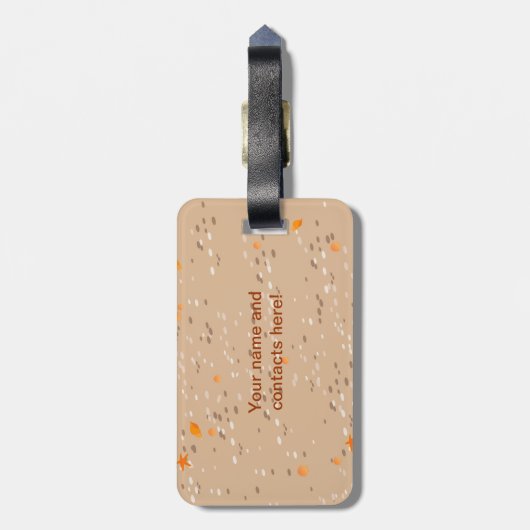 Snorkelend meisje onder het zee bagagelabel (Achterkant verticaal)