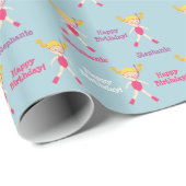 Snorkelend Meisje Strandfeest Cadeaupapier (Rol Hoek)