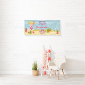 Snorkelend Meisje Strandfeest Spandoek (Insitu)