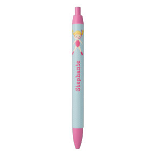 Snorkelend Meisje Strandfeest Zwarte Inkt Pen