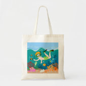 Snorkelende jongen onder het zee tote bag (Voorkant)