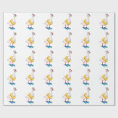 Snorkelende witte gans cadeaupapier (Vlak)