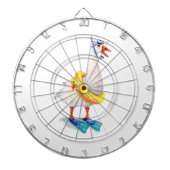 Snorkelende witte gans dartbord (Voorkant)