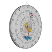 Snorkelende witte gans dartbord (Voorkant Links)