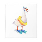 Snorkelende witte gans notitieblok (Voorkant)