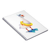 Snorkelende witte gans notitieboek (Rechterzijde)