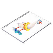 Snorkelende witte gans notitieboek (Linkerzijde)