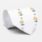Snorkelende witte gans stropdas (Opgerold)