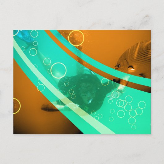 snorkeler briefkaart (Voorkant)