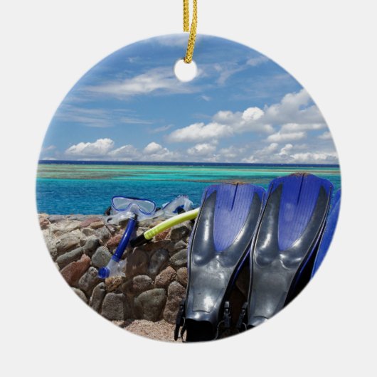 snorkelgereedschap keramisch ornament (Voorkant)