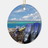 snorkelgereedschap keramisch ornament (Links)