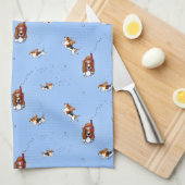 Snorkeling Basset Hounds Kitchen Towel Theedoek (Quarter Fold)