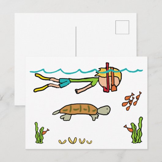 Snorkeling Briefkaart (Voorkant / Achterkant)